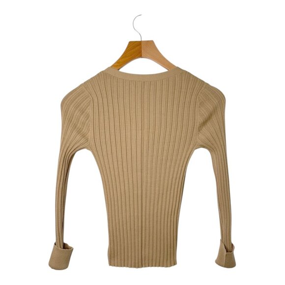 Club Monaco Ribbed Fitted Button Front Cardigan Size XS - Picture 3 of 5